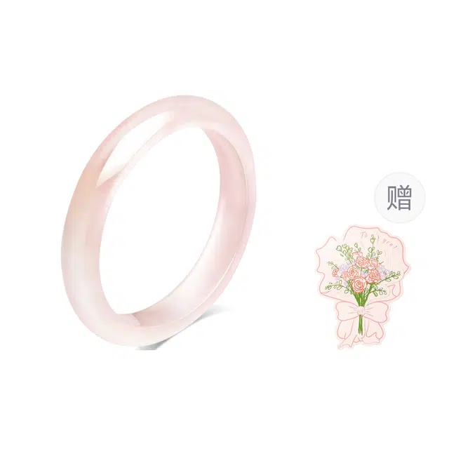 【甄选特级I限定贺卡】 爱恋珠宝 经典白月光 新中式国潮古色 一步一响旗袍汉服 灼灼桃花贵妃镯宫廷风 轻奢国风古典感柒夕 琉璃 手镯 女款