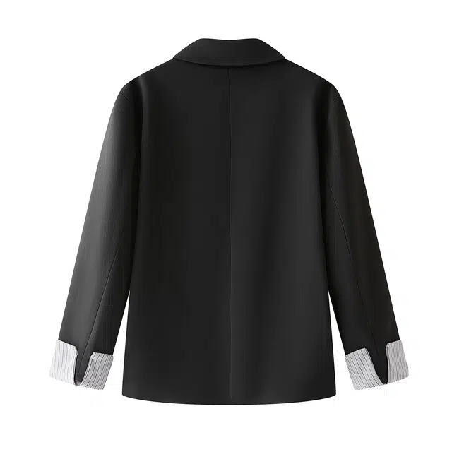 【dme】 秋季时髦双排两粒扣西服上衣气质拉满自带氛围感条纹内饰外套帅气松弛感西装 男女同款