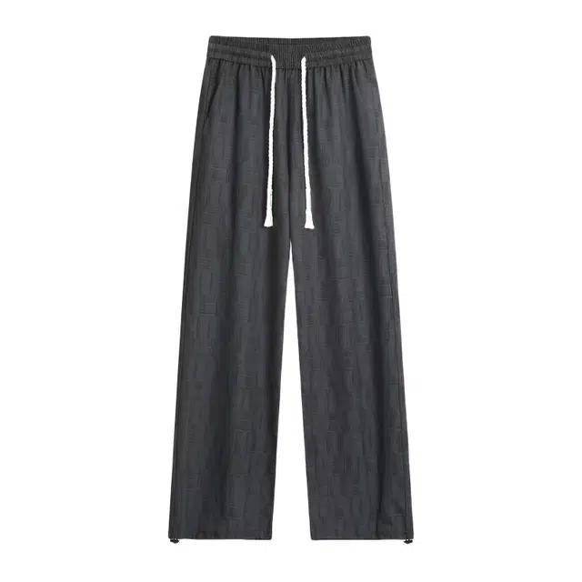 豹了个猫 美式潮流扎染冰丝宽松直筒舒适百搭休闲裤 男女同款