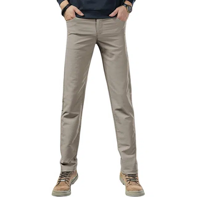 特斯型 香港春秋纯棉男士合体直筒商务百搭潮流长裤子男休闲裤 男款