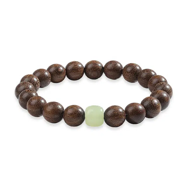 百慕眸 八方来财 招财纳福转运佛珠 国潮新中式古风设计 圆珠文玩盘玩手饰手链#好运 檀木 木作手串 男女同款情侣款