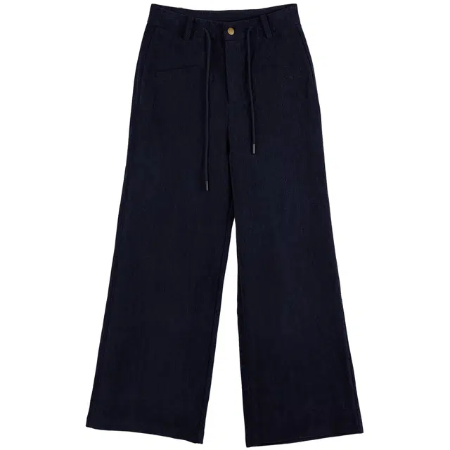 丝柏舍 简约纯色抽绳高腰直筒遮肉时髦设口袋设计长款休闲裤 女款