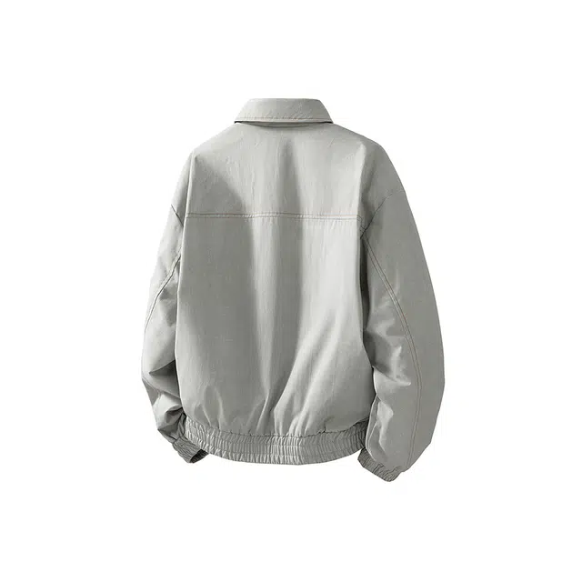 顶峰保罗 美式机能翻领工装飞行员外套无性别主义直筒宽松加肥加大休闲百搭衬衫上衣潮牌时尚高街长袖防风显高显瘦夹克 男女同款