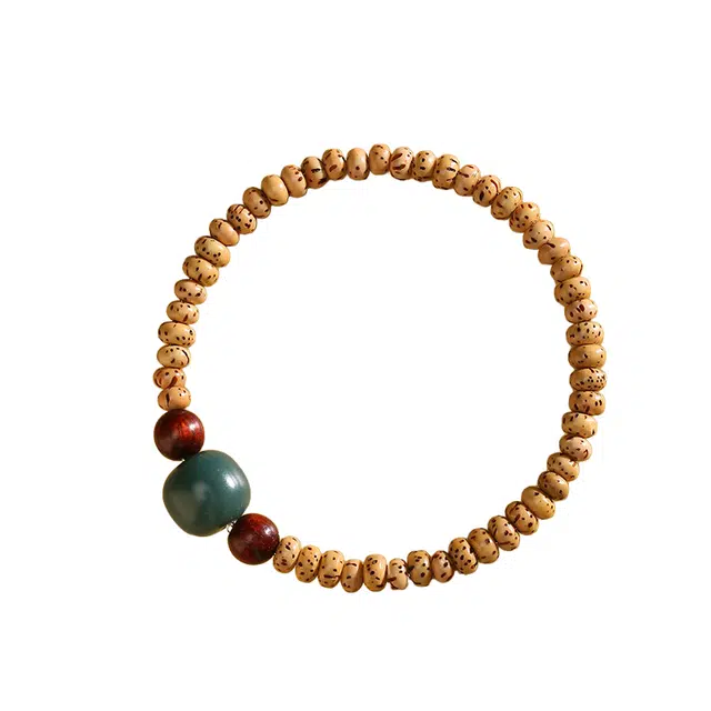 子婳 新中式古韵雅典民族风原生态和谐自然系迷你高油高密单圈文玩盘玩百搭手饰#好运 星月菩提 手串 男女同款情侣款