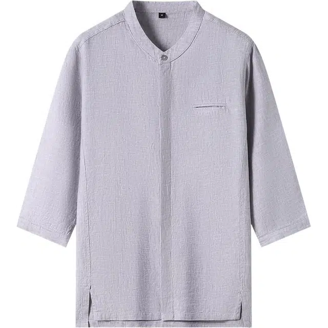 太子龍 夏秋款上衣中国风禅意国潮风男装休闲衬衫 男款