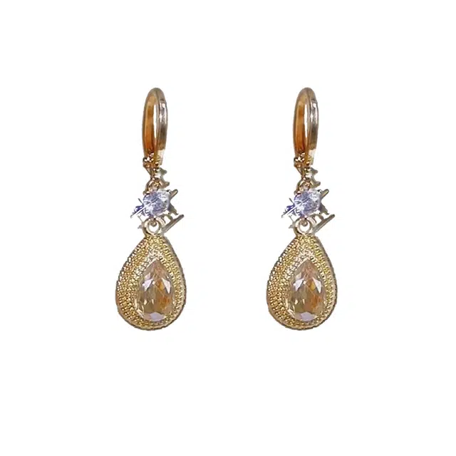 澜耀 精致轻奢水滴 气质百搭时尚小众设计 铜合金 耳环 女款