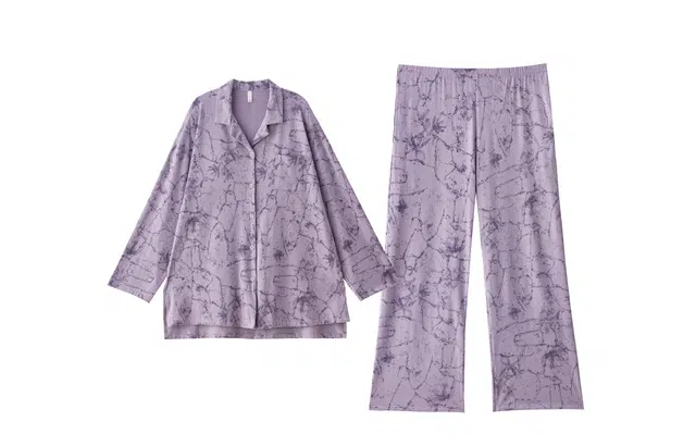 俏薇妮 简约春秋款纯棉带胸垫一体长袖长裤可外穿家居服睡衣套装 女款