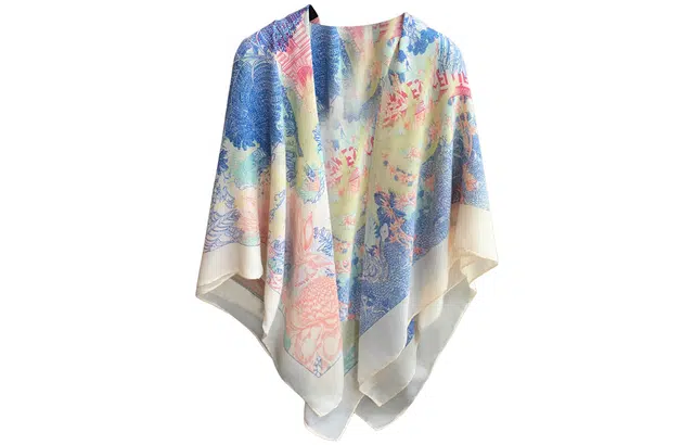 优幽兰 复古文艺百搭彩色亚麻两用丝巾大方巾时尚潮流个性设计感旅游拍照防晒遮阳棉麻围巾女空调房外搭 披肩 女款