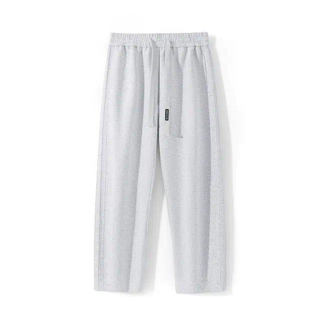 前进牛 美式休闲经典复古潮牌无性别主义小弯刀情侣潮流中性百搭户外运动学院风宽松极简风长裤男卫裤 男女同款