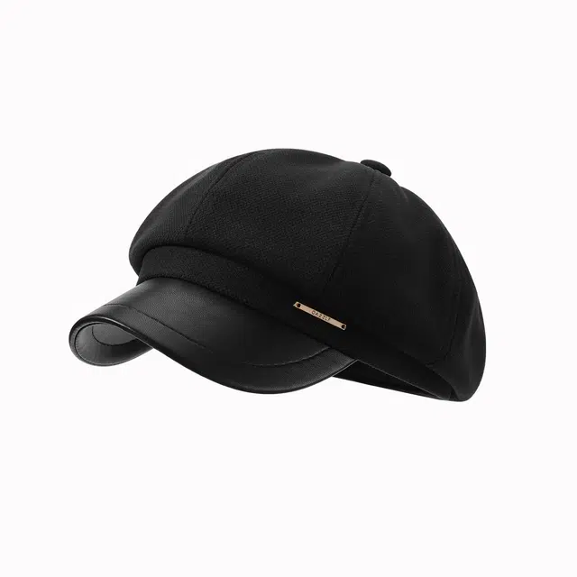 稻草人 秋冬韩系百搭显脸小八角帽 英伦复古文艺风  聚酯纤维 贝雷帽 女款