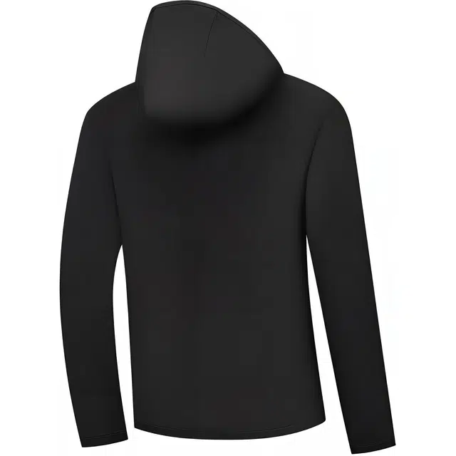 乔丹 运动休闲简约纯色连帽拉链夹克外套 男款 黑色