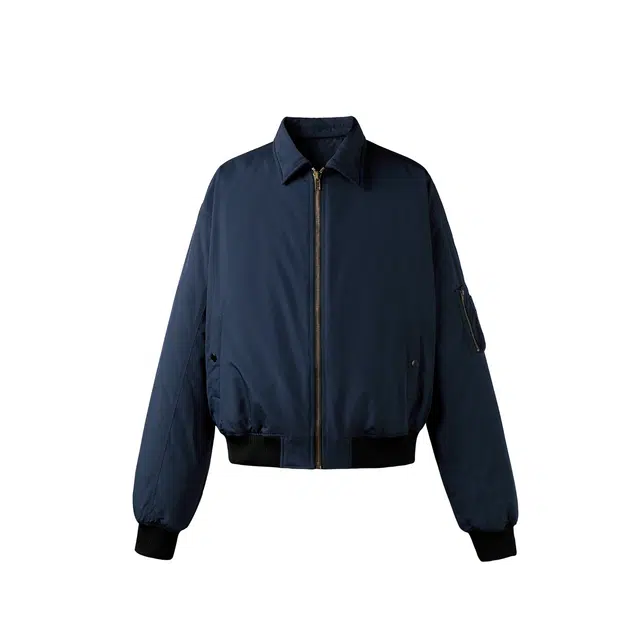 稻草人 复古翻领飞行经典版型耐磨面料夹克 男女同款