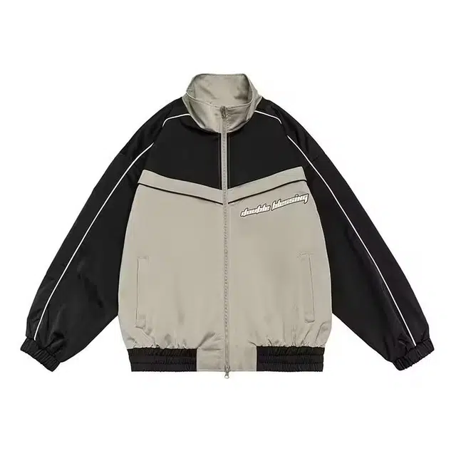 洞洞拐 立领韩版潮流痞帅撞色户外运动风休闲外套夹克 男女同款