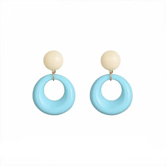 澜耀 复古镂空椭圆 几何圆圈甜美可爱百搭耳饰 铜合金 耳环 女款