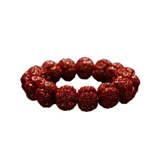 宣华意 【收藏级】尼泊尔机刷玉化包浆蜂窝爆肉手持文玩佛珠 国潮新中式时尚复古典雅精致 招财纳福#好运 金刚菩提 手串 男女同款情侣款