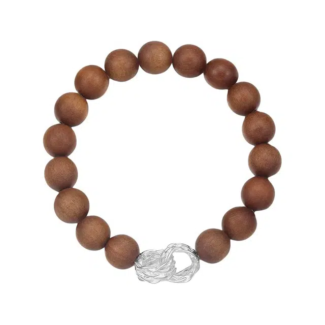 既白南兮 檀珠雅韵新中式复古天然单圈串珠#好运 檀木 手串 男女同款情侣款