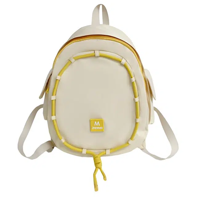 德力熊 韩版童趣高颜值背包休闲百搭书包轻便 尼龙 双肩包 常规 男女同款情侣款 黑色/蓝色/黄色