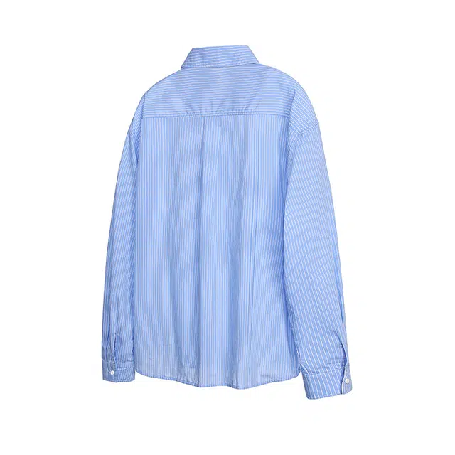 欧路得 日系纯色少年感男女春季潮牌青少年休闲长袖宽松慵懒纯棉衬衣衬衫 男款