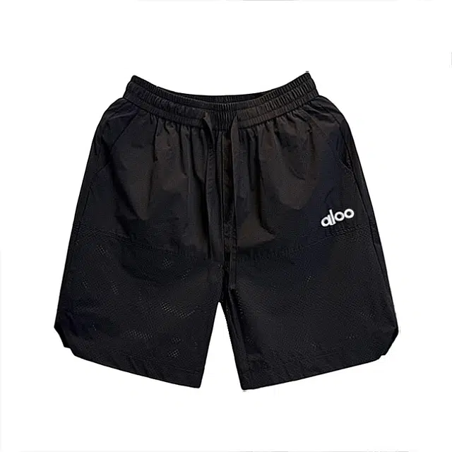 【dme】 潮流美式透气网眼宽松刺绣冰丝速干五分裤夏季薄款舒适户外运动中裤大码松紧休闲短裤 男女同款