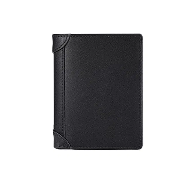 老人头 复古简约通勤休闲百搭多功能多卡位竖款钱夹卡包 头层牛皮 钱包 男款 黑色/棕色