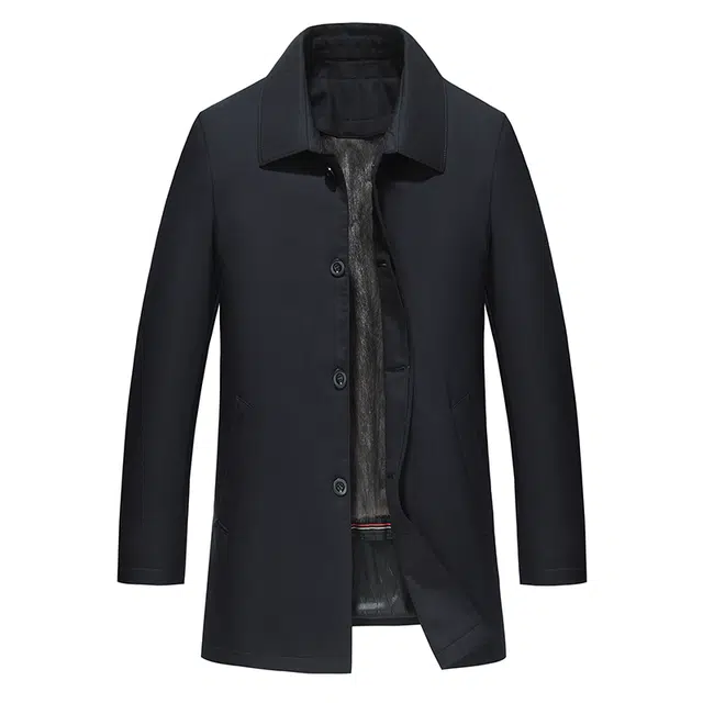 比利斯山羊 时尚休闲翻领水貂内胆派克服外套 男女同款