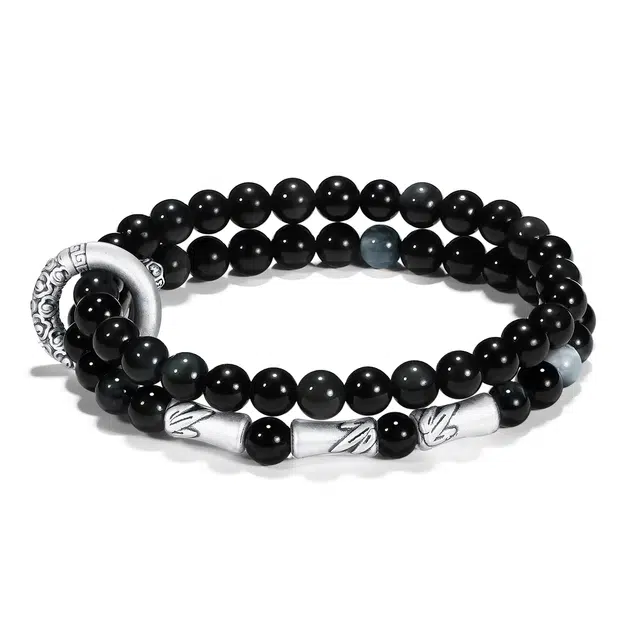 【普陀山官方已过香】 普陀山文创 前程似锦 新中式纳福平安 节节高升 考公考研上岸#好运 黑曜石 手串 男女同款情侣款