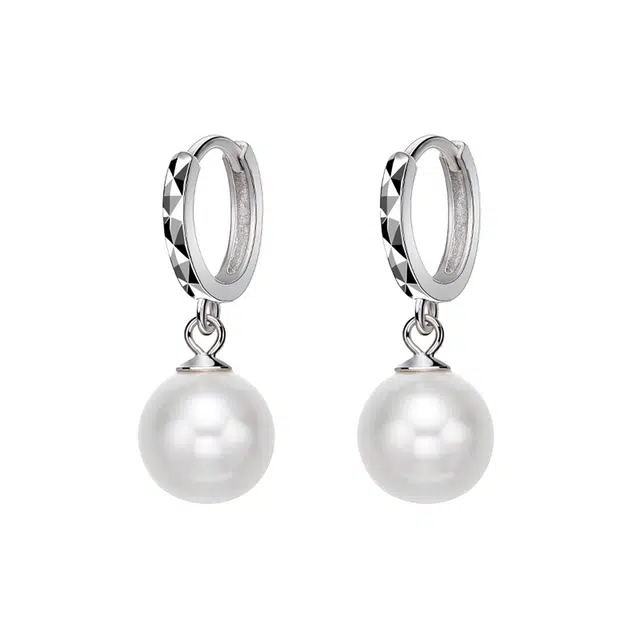 韵系 法式简约百搭珍珠 铜镀金 耳环 女款