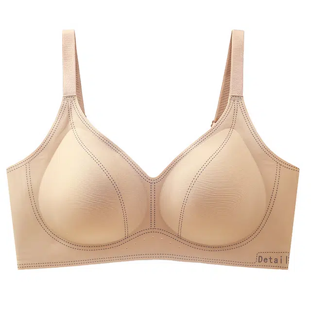 浪莎 小胸聚拢提拉无痕裸感文胸七天无痕内衣套装超薄防下垂聚拢内衣收副乳调整型美背运动防震型胸罩 女款