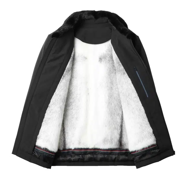 比利斯山羊 翻领水貂内胆派克服外套 男女同款