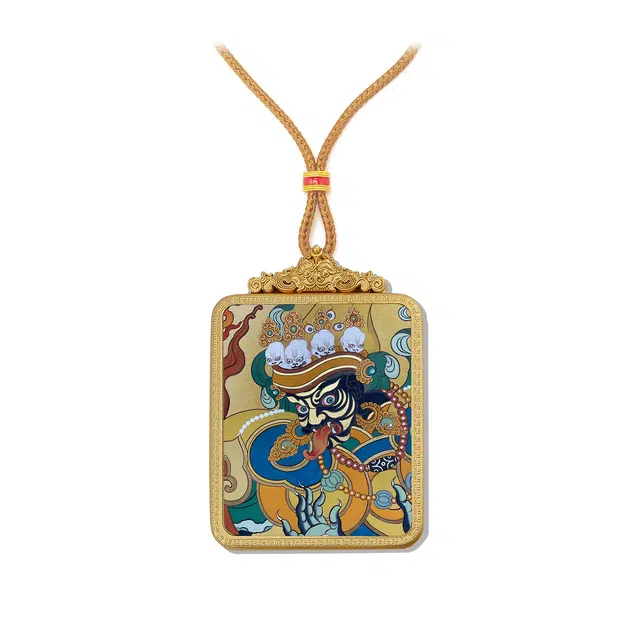 【百无禁忌百财来】 玉临门 国风扎基拉姆前世今生唐卡藏式女财神吊坠 藏传佛教护身符能量加持 水逆退散#好运  合金 项链 男女同款情侣款