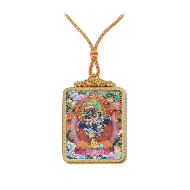 【百无禁忌百财来】 玉临门 国风扎基拉姆前世今生唐卡藏式女财神吊坠 藏传佛教护身符能量 诸事顺利#好运  合金 项链 男女同款情侣款