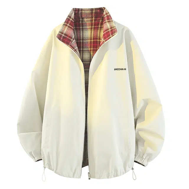 虫小绿 双面穿潮牌宽松时尚夹克 男女同款