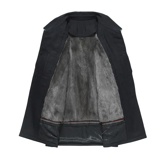 比利斯山羊 时尚休闲翻领水貂内胆派克服外套 男女同款