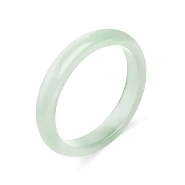 匠锁心玉 远山黛浅清色 新中式国潮古风 小众典雅 吉祥如意轻奢高级清冷感 极简风 潮流年轻气质百搭 温润手饰显白#好运 琉璃 手镯 女款