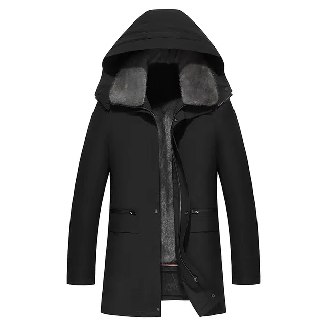 比利斯山羊 时尚水貂领内胆派克服外套 男女同款