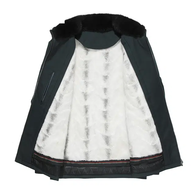 比利斯山羊 水貂领貂皮内胆派克服外套 男女同款