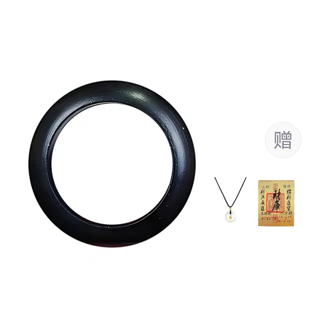 物㯖 国潮新中式轻奢高级感文玩小众设计感平安喜乐福禄双全年年胜意岁岁欢愉#好运 檀木 木作戒指 男女同款情侣款