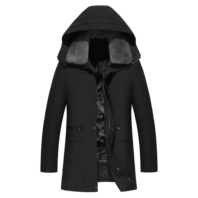 比利斯山羊 时尚水貂领内胆派克服外套 男女同款
