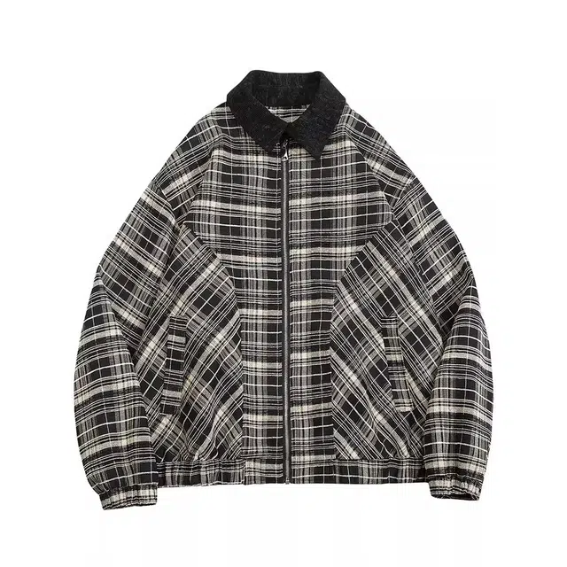 洞洞拐 立体感黑白小香风扎染外套高级感轻熟风呢子夹克 男女同款