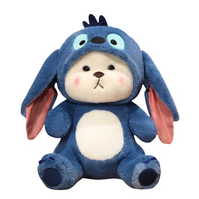 万童乐 变身小熊玩偶可爱带帽小熊公仔毛绒玩具抱枕女生生日礼品