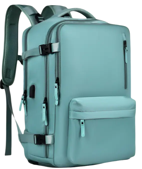 绿野客 户外大容量 旅行轻便背包 男款高级感 电脑 书包女 牛津布 双肩包 中号 黑色