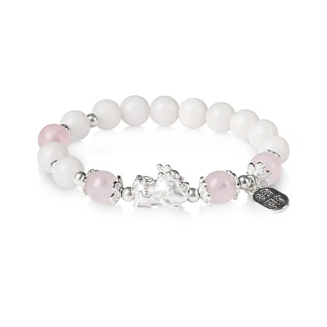 芳缘小傅 貔貅宝宝 吞金兽新中式本命年百搭手链财源滚滚七夕限定小众精致高级女朋友精美礼盒#好运 白玉菩提 手串 男女同款情侣款