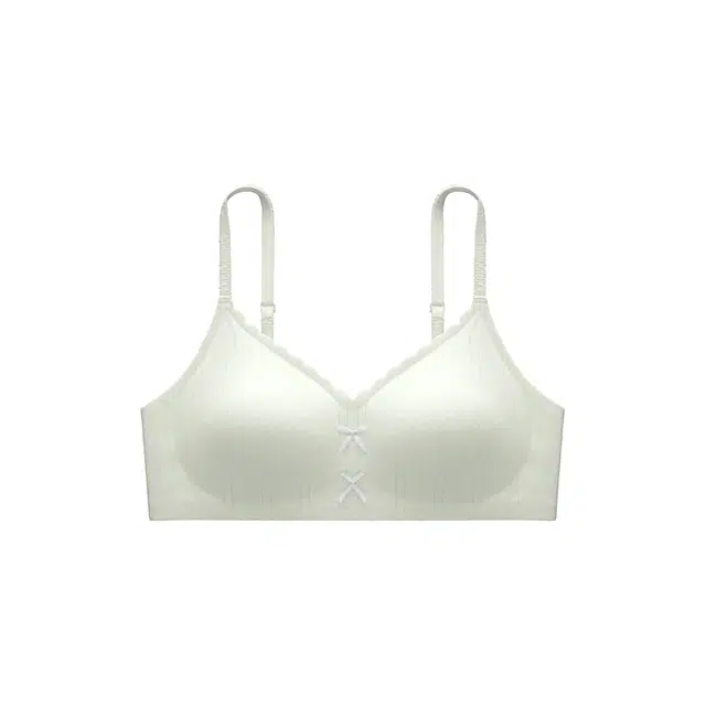 艾诗塔 小胸聚拢纯欲蕾丝甜美文胸少女无钢圈舒适收副乳防下垂蝴蝶结学生透气美背日系薄款内衣 女款