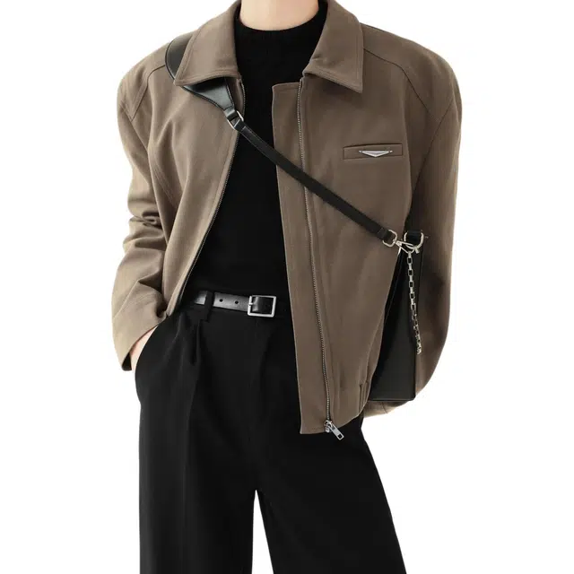 艾梵斯贝 行政美式复古工装通勤百搭宽松休闲商务翻领夹克 男款