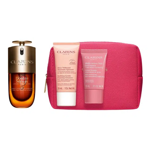 娇韵诗 黄金双萃赋活精华护肤套装 舒缓补水 四件套