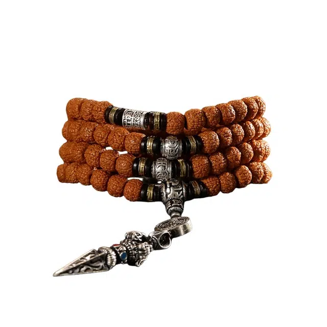 宣华意 文玩佛珠念珠 国潮民族风藏式 轻奢高端 满肉龙鳞纹 多圈叠戴#好运 金刚菩提 手串 男女同款情侣款