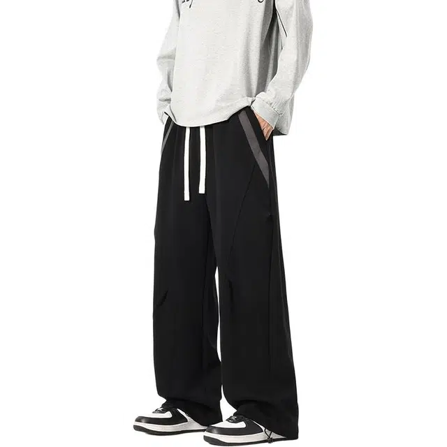 金盾 运动宽松直筒系带休闲裤 男款