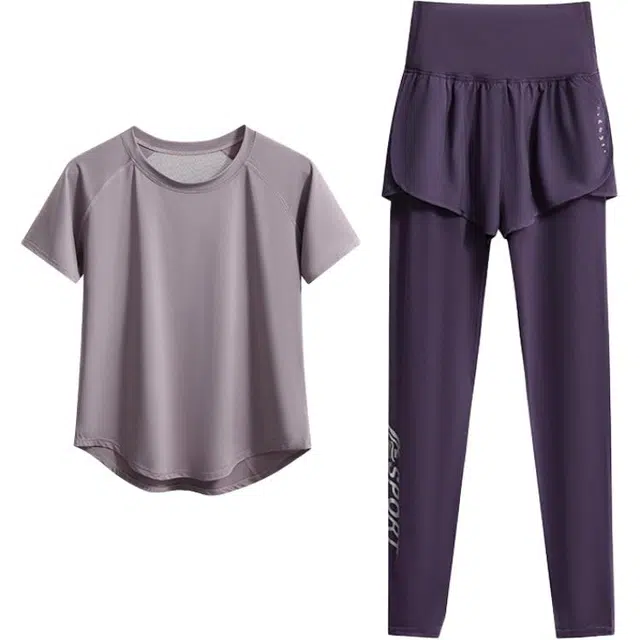 百思绒  跑步运动休闲舒适简约轻便  瑜伽套装  女款