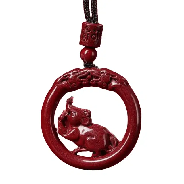 茂琼 简约 时尚 十二生肖守护神本命年小众百搭高级感#好运 朱砂 项链 男女同款情侣款