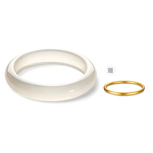 匠锁心玉 冰底香槟金 白月光 一步一响 新中式 国潮古风 轻奢高级 极简风 清冷感 优雅高级感 气质温婉 素圈手饰显白#好运 琉璃 手镯 女款